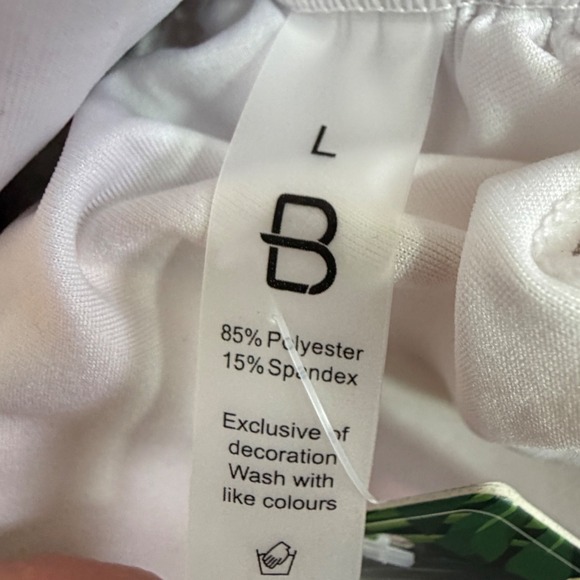 NWT Floral Bikini Top Orange Pink V-Neck Ring Detail Swimwear Large NEW - Picture 5 of 5